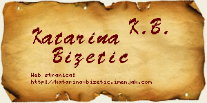 Katarina Bizetić vizit kartica